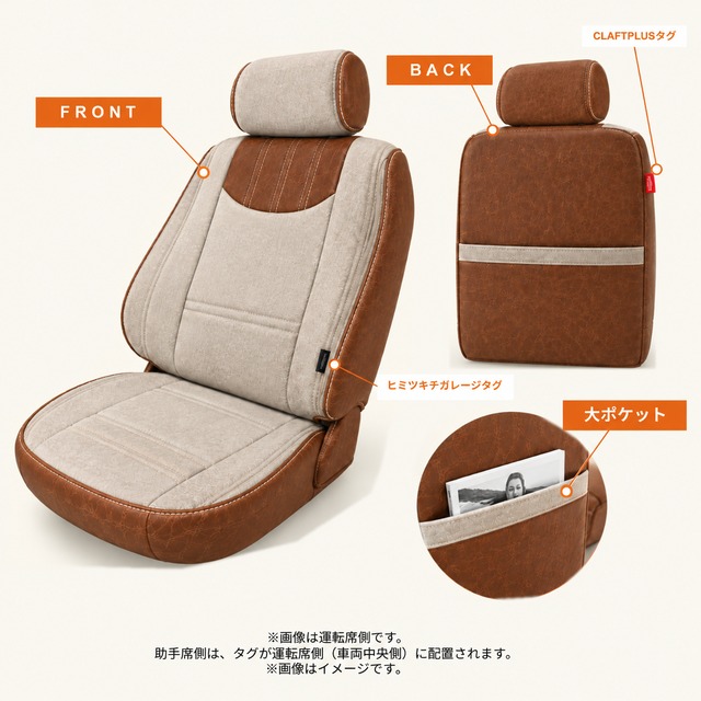 S-GL用 シートカバー【CRAFTPLUS × ヒミツキチガレージ】