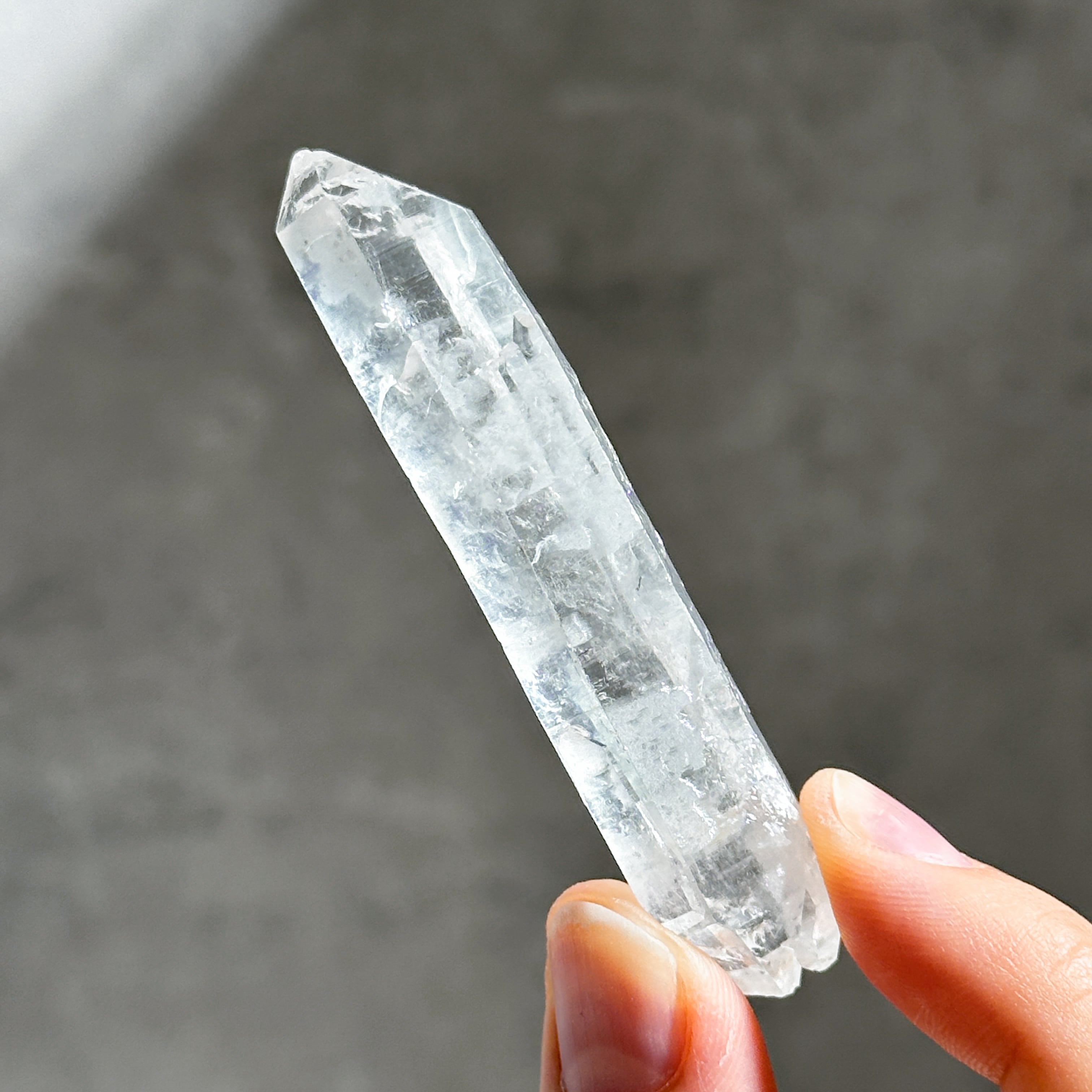 レコードキーパー有り◎ミナスジェライス産クリアクォーツ ダブルターミネイテッド 原石 02◇ Clear Quartz ◇ 天然石・鉱物・パワーストーン