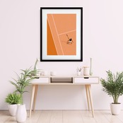 Clay Court Motion|スポーツアート テニスデザイン クレーコート ポスター モダン 北欧風 絵画 A3ポスター