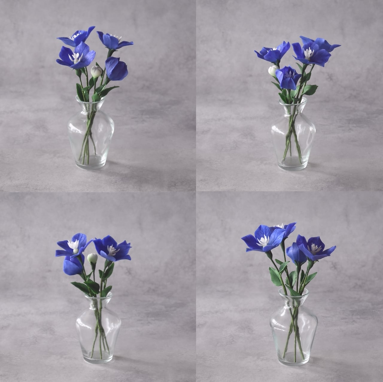 ◇桔梗（キキョウ）秋の花 クレイフラワー｜枯れない花のインテリア