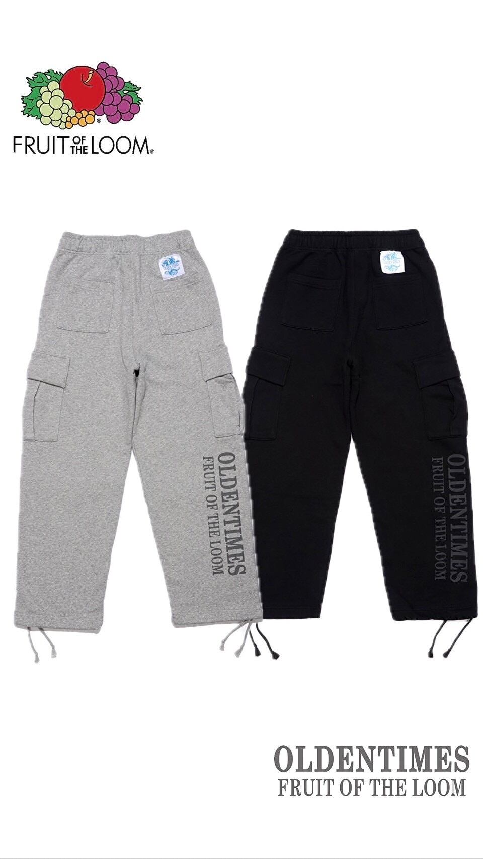 2色展開/Fruit of the Loom×OLDENTIMES】SWEAT CARGO LONG PANTS