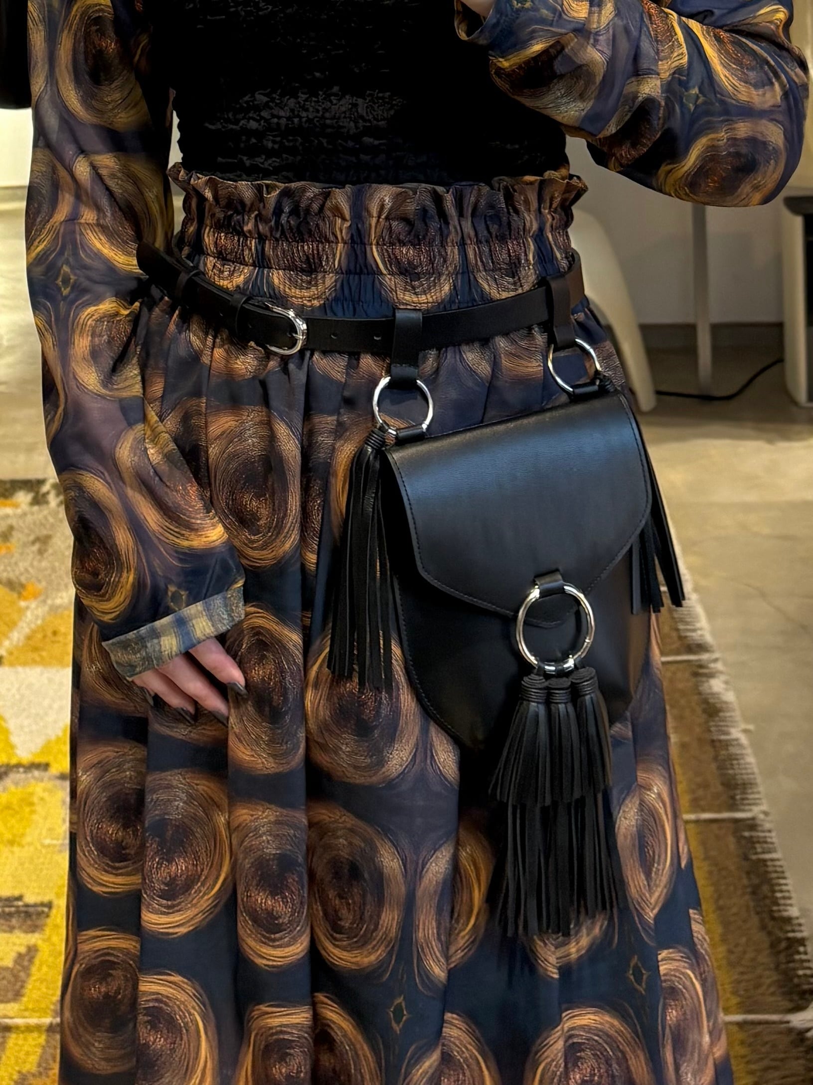 FUMIE = TANAKA leather flower belt ベルト FUMIE TANAKA（フミエ タナカ） ベルト 「FUMIE=TANAKA/フミエタナカ