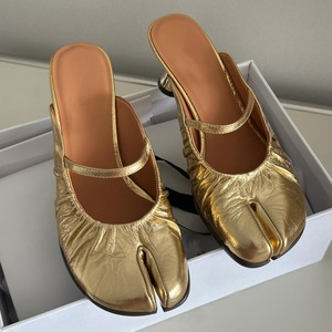 vintage split toe mule sandals block heel 〈s1616〉