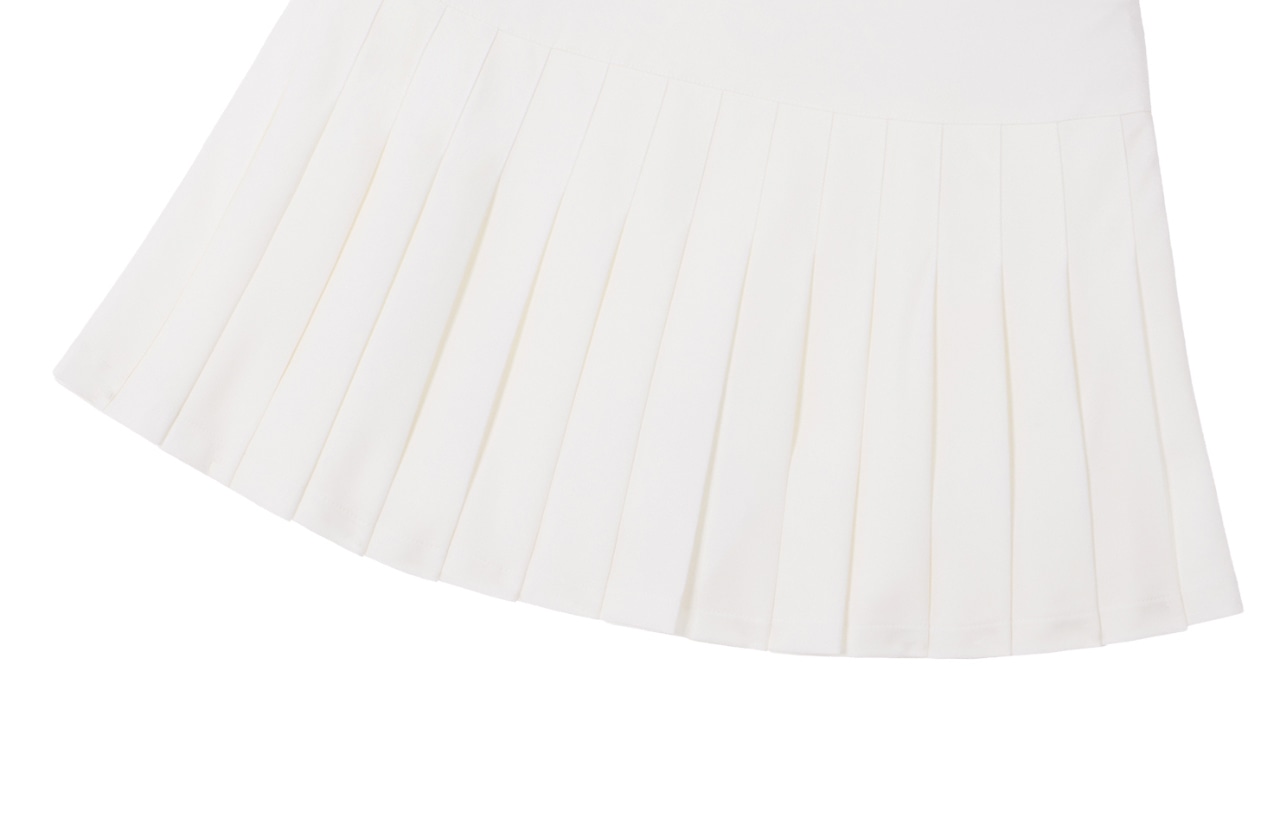 GOXO ゴーエックスオー エッセンシャルプリーツキュロットスカート ホワイト