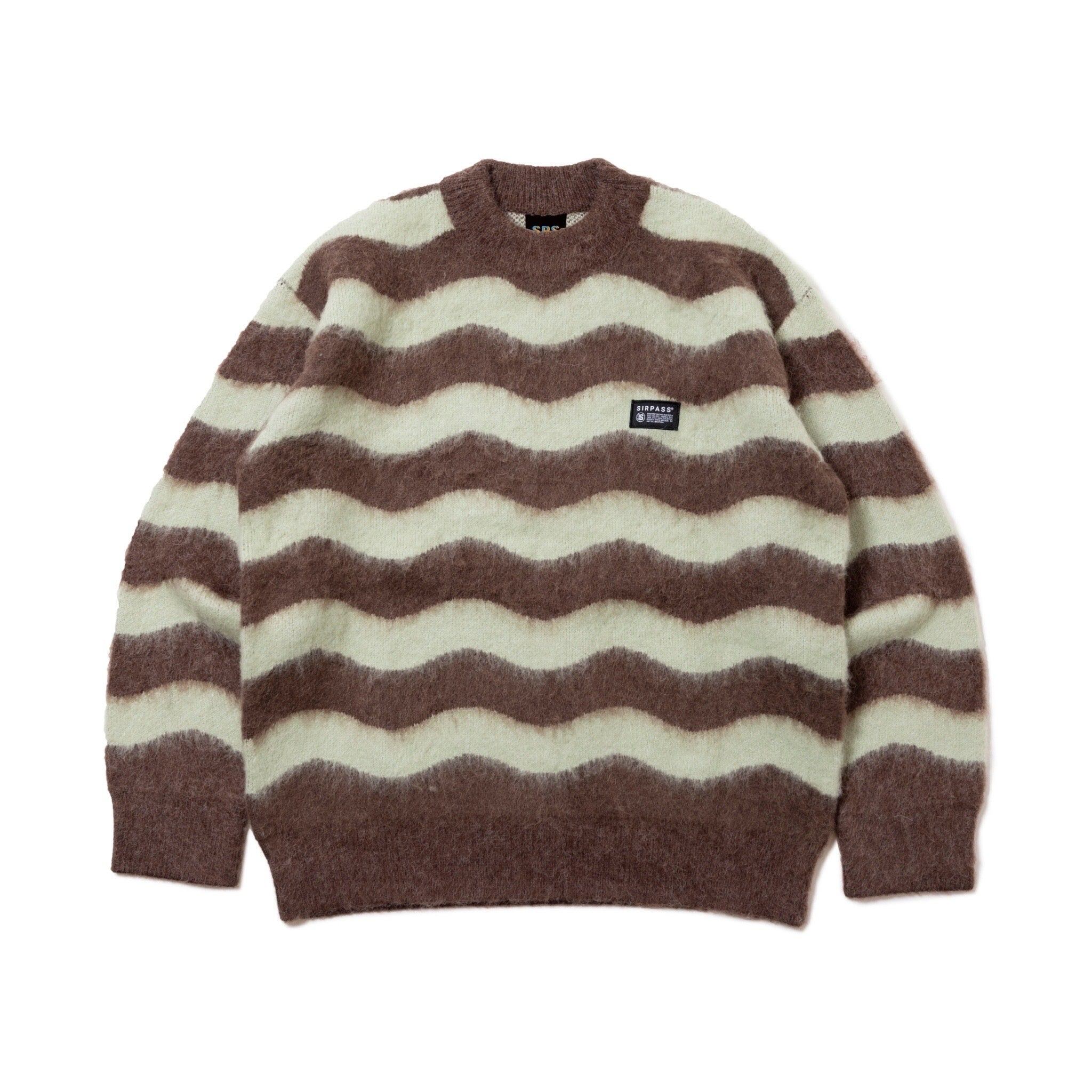トップス Paul Smith Border Mohair Knit BORDER MOHAIR SWEATER MINT＆BROWN | SIRPASS