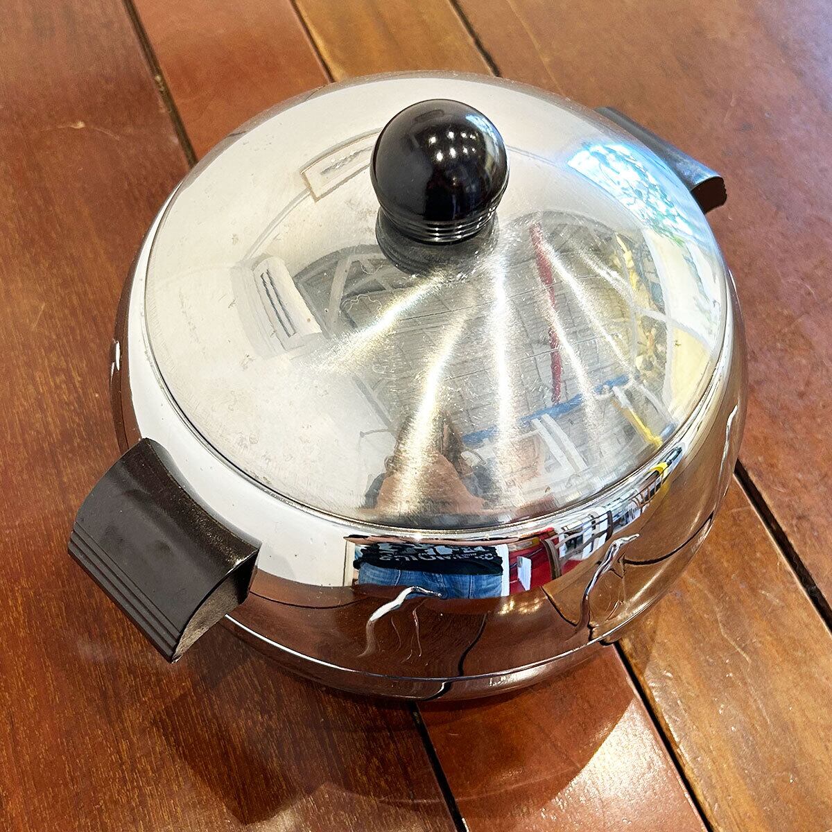 50s West Bend Aluminum Co. penguin hot & cool vintage server