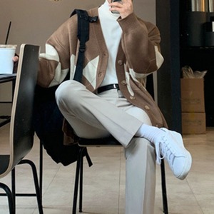 ポイントアーガイルニットカーディガン　MT0080323