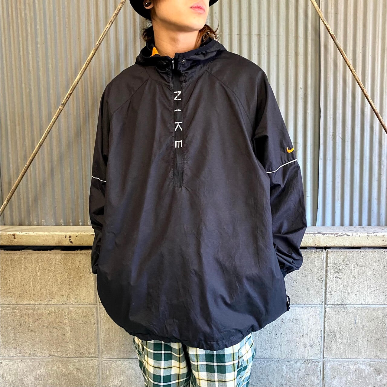 90年代 ナイキ ハーフジップ プルオーバー ナイロンパーカー メンズXL  