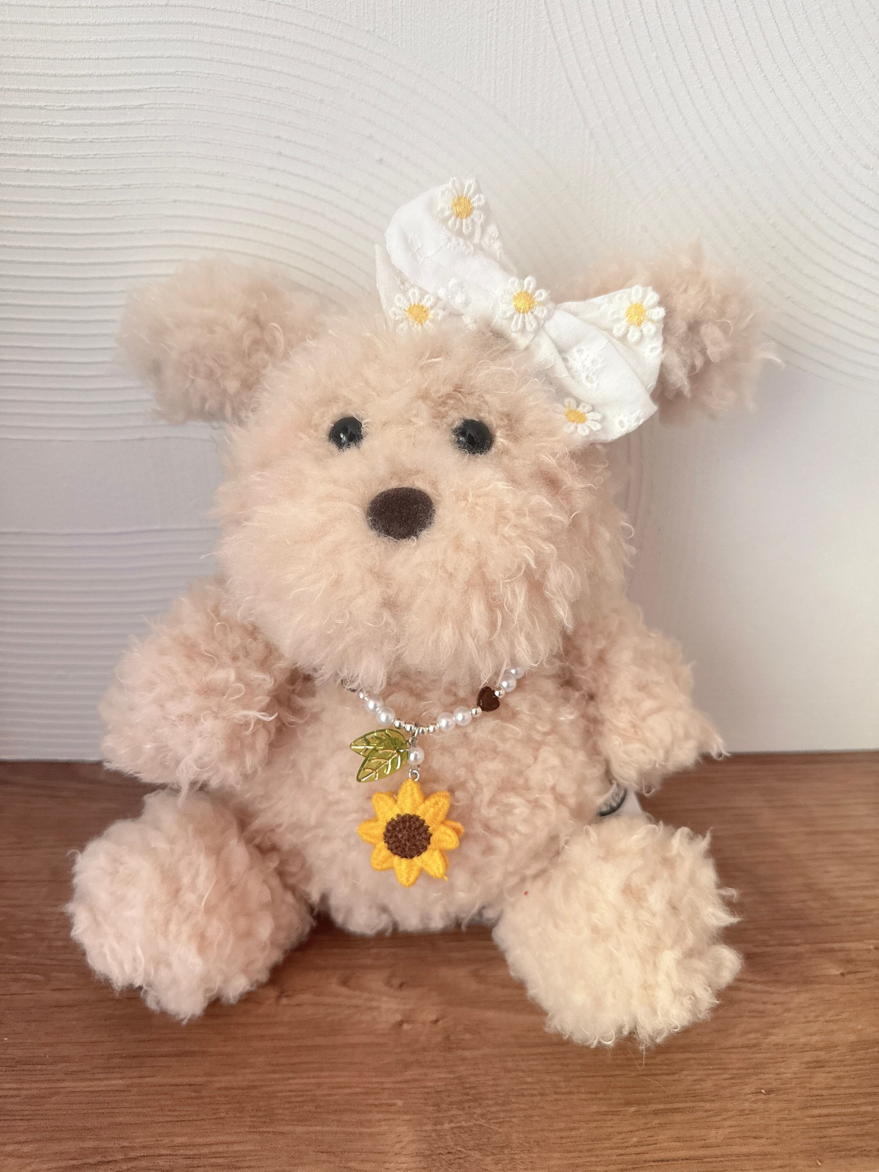 小花リボンヘアバンド（後ろ支え付き）