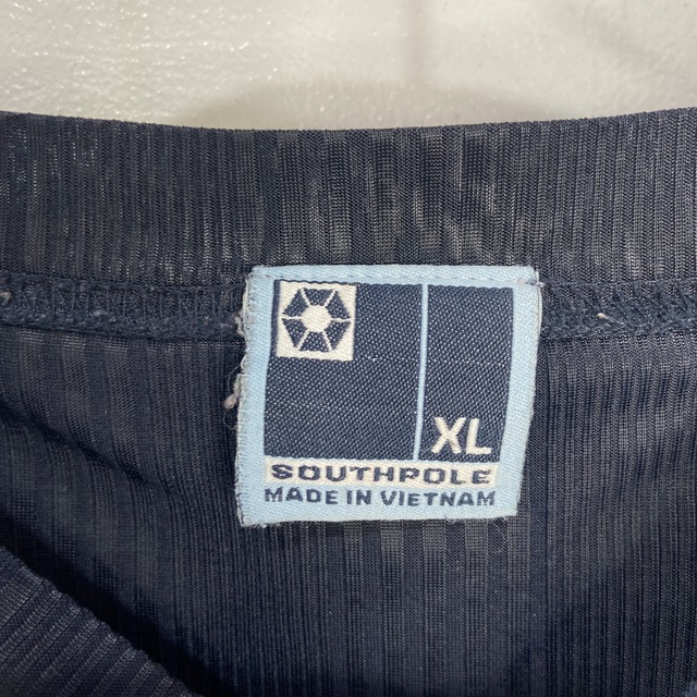 SOUTHPOLE シースルーTシャツ ワンポイント ストライプ柄 黒 XL