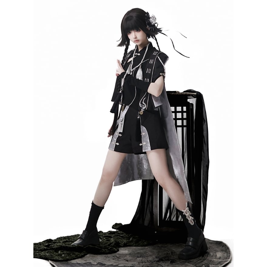 ゴスロリ 軍服 皇子系 黒 セットアップ メンズロリィタ | ロリータ