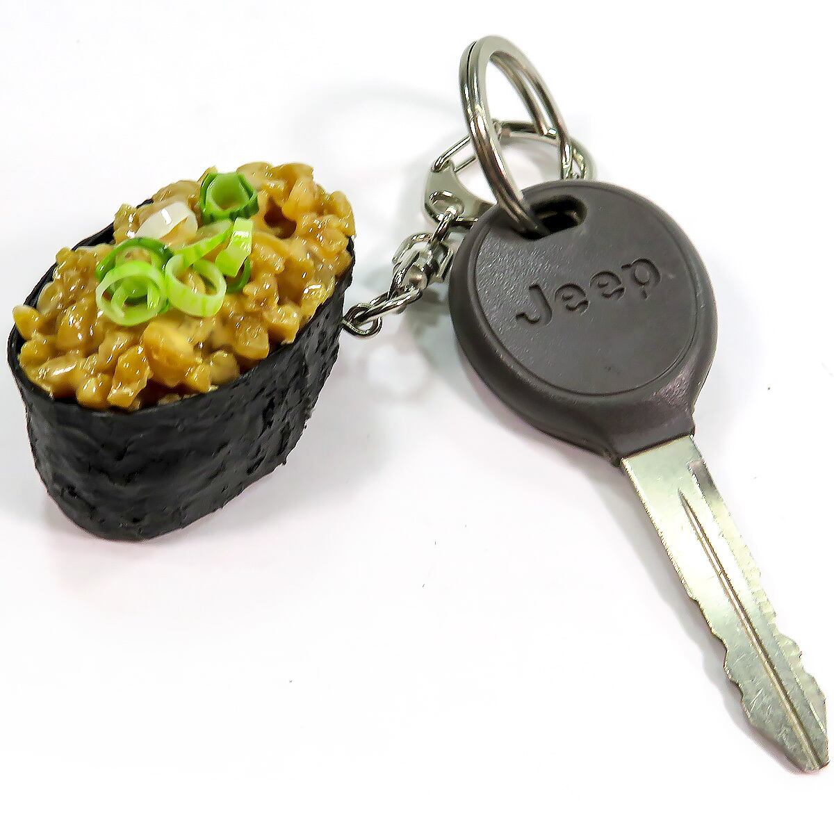 食べちゃいそうな 納豆軍艦 食品サンプル キーホルダー ストラップ