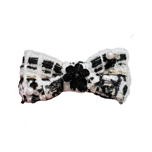 tweedリボンクリップ/バレッタ