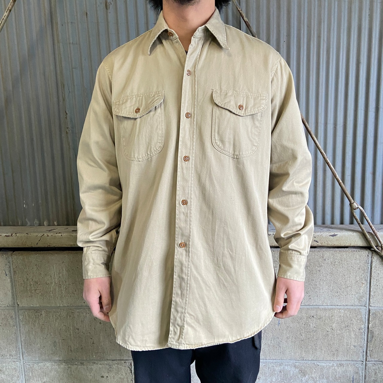 USA製 60年代 Lee リー ”CHETOPA TWILL” ワークシャツ メンズL相当 
