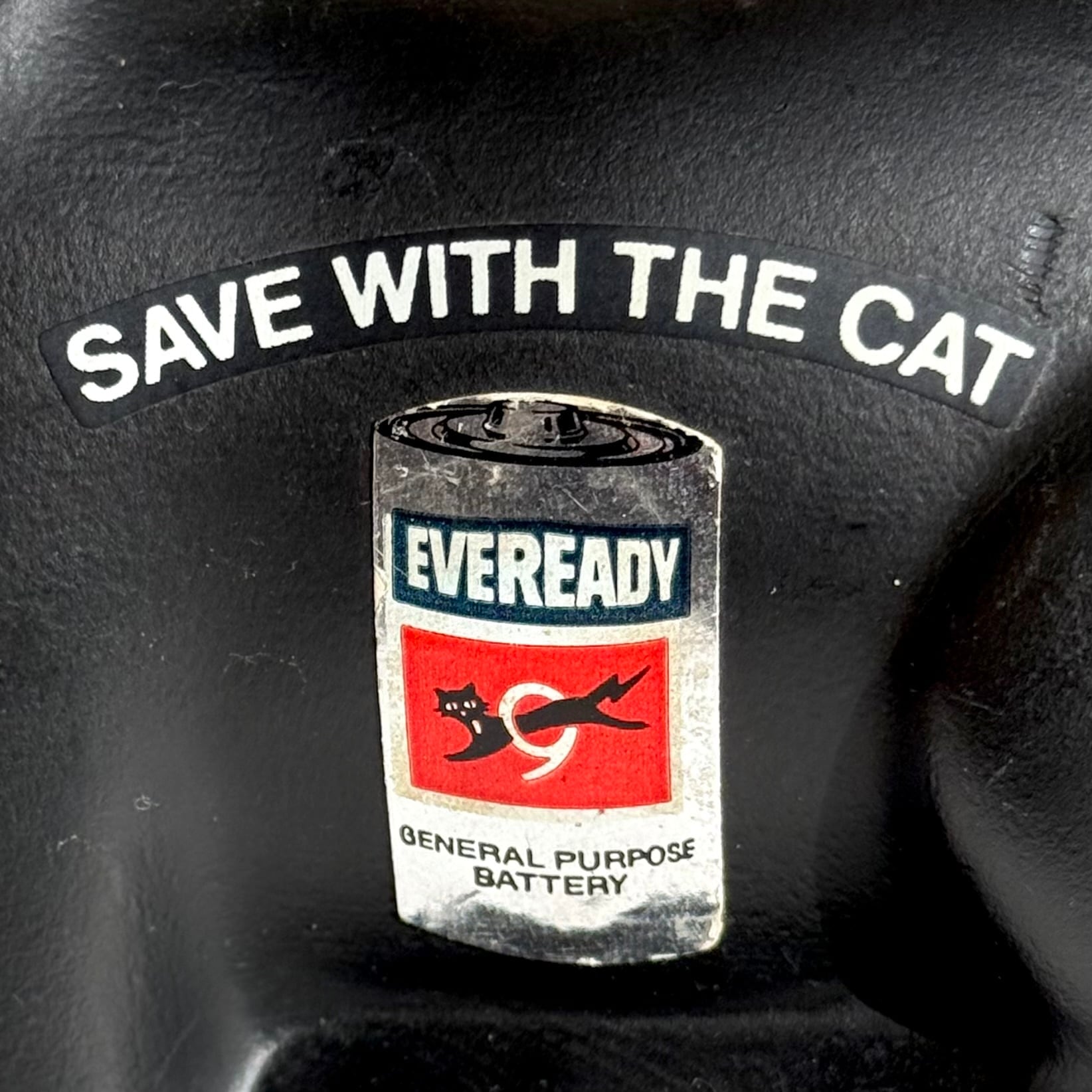 エバレディ電池　黒猫バンク　1981年 Vintage 1981 Eveready Black Cat Bank Union Carbide 