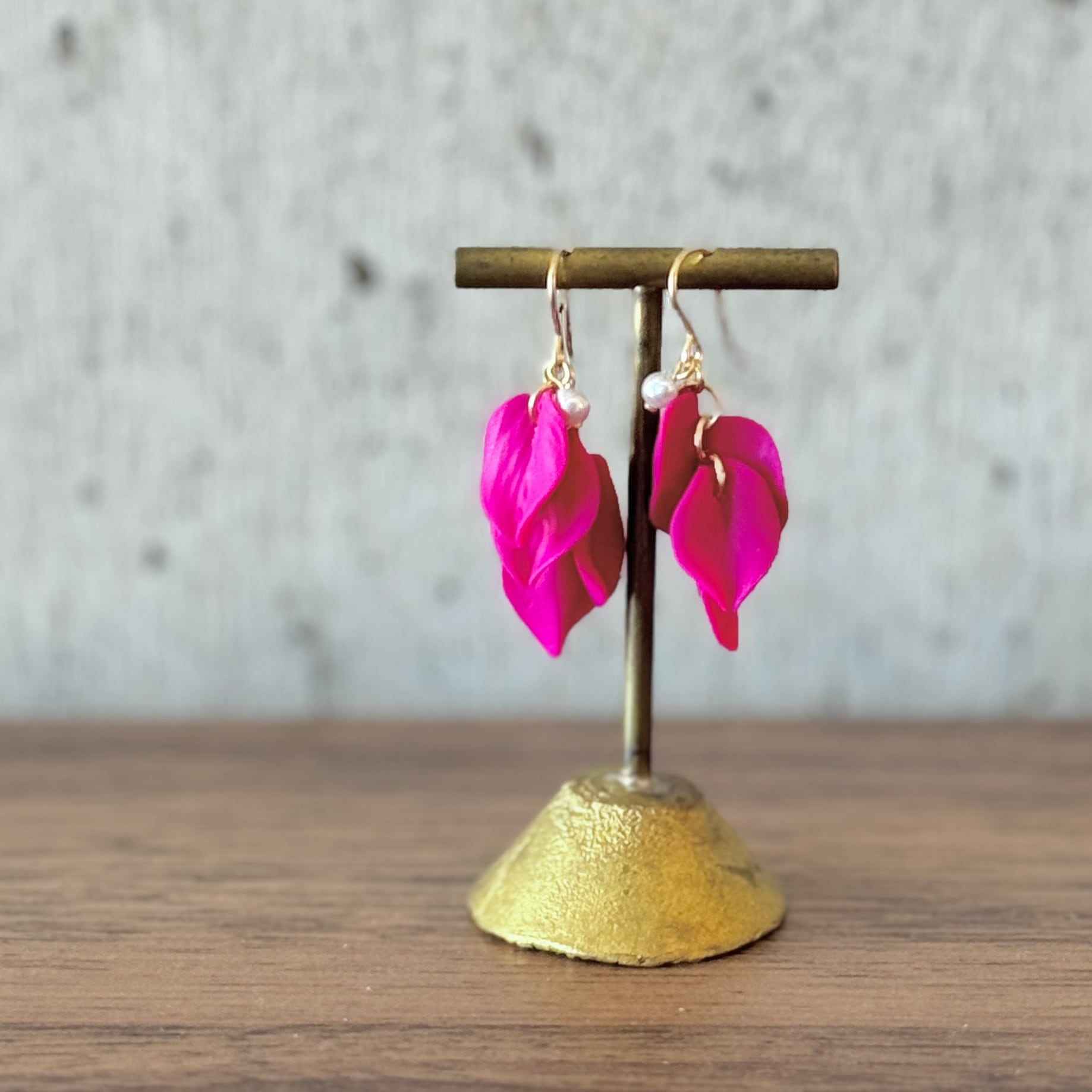 月桃モチーフピアス (14kgf) | Dear Okinawa,