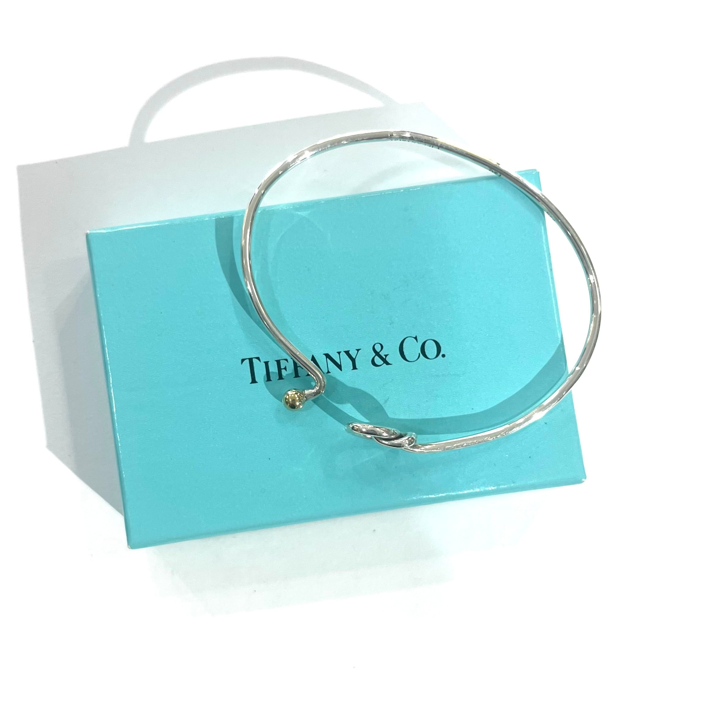 TIFFANY&CO. 】2076 K18 silver925 オープン開閉ラブノット