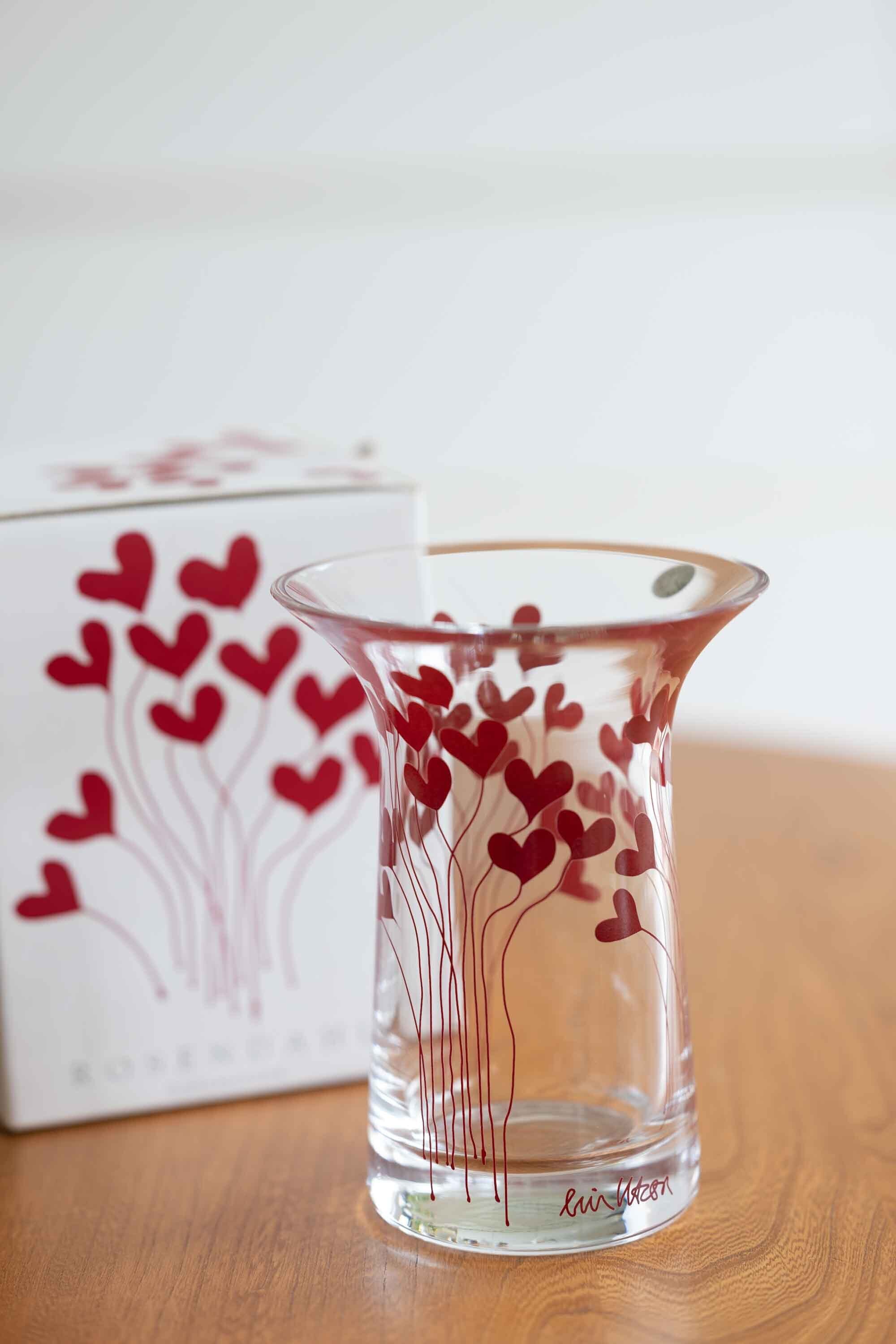 デンマーク ローゼンタール (Rosenthal )ハート柄の花器(HJERTEVASE)LIN UTZON デザイン 箱入り