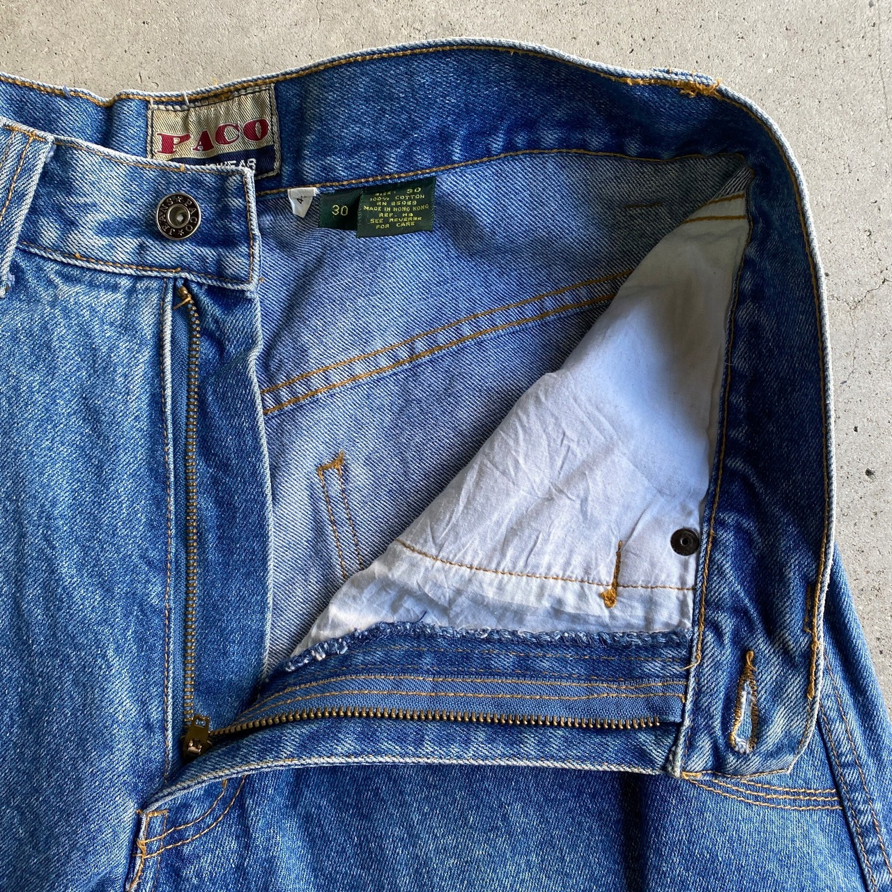 90年代 PACO JEANS ワイド ペインター バギー デニムパンツ メンズW30 