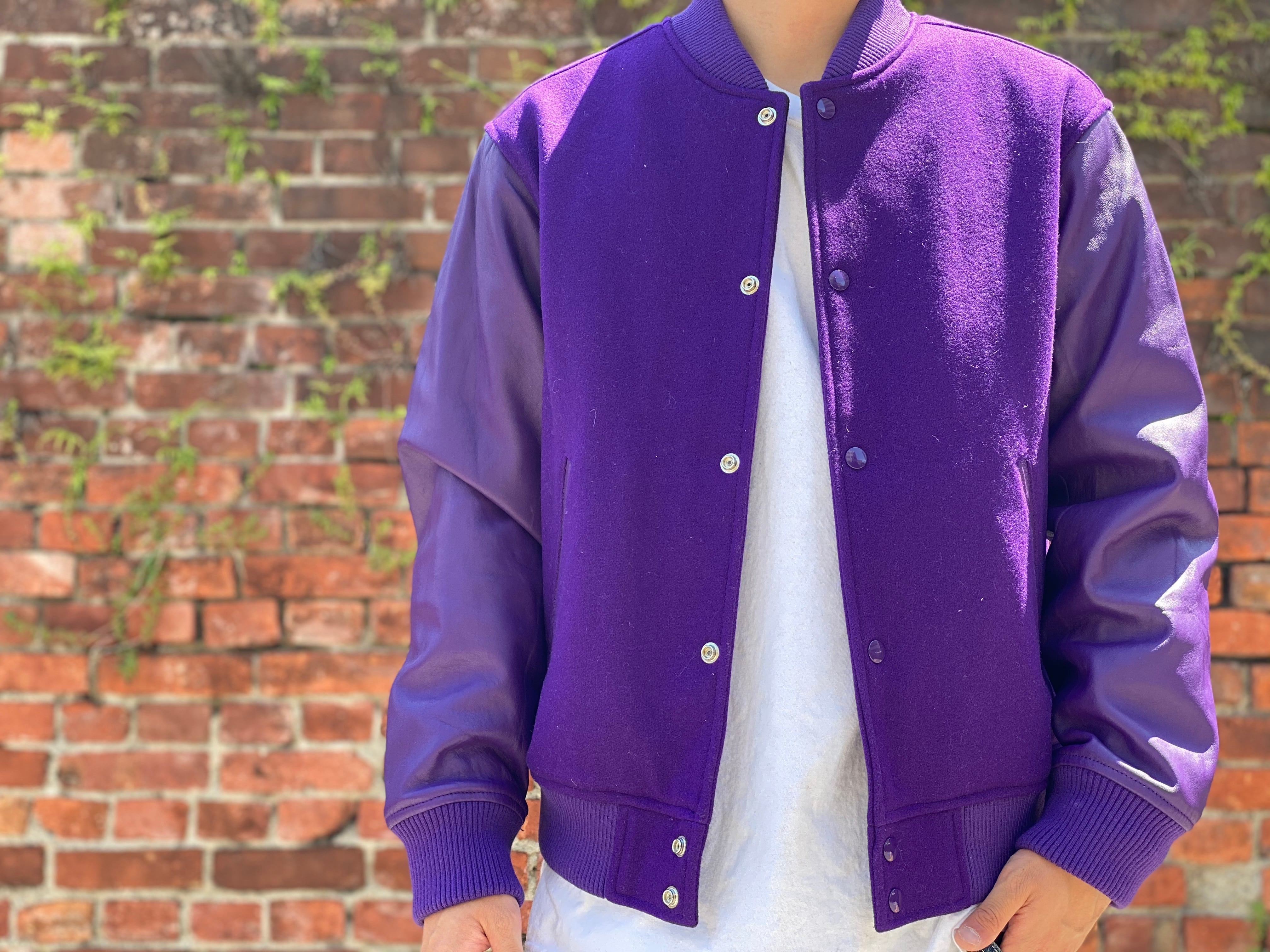 Supreme 18AW MOTION LOGO VARSITY JACKET MEDIUM PURPLE 210JE6221