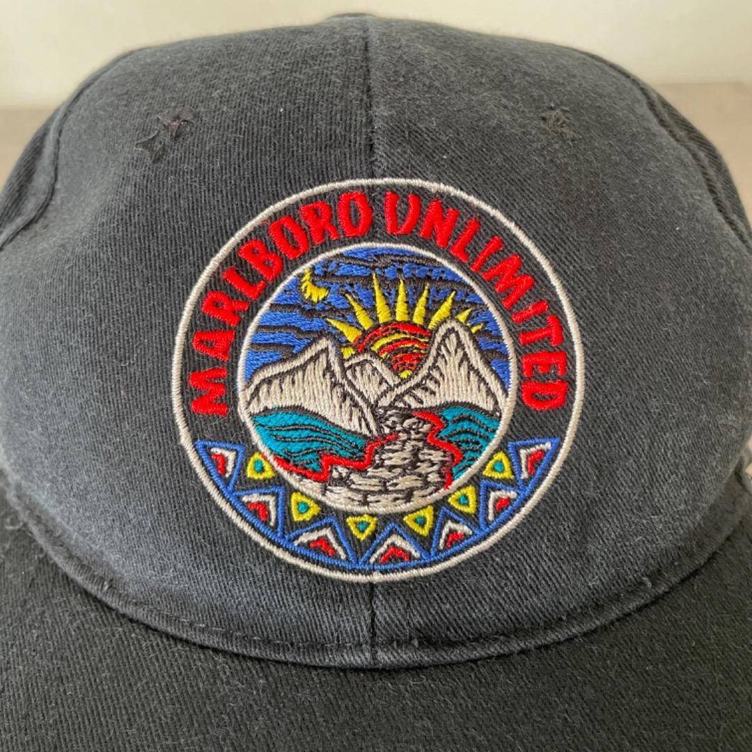 Marlboro マルボロ 帽子 キャップ ロゴ 刺繍 古着 黒 15316 Marlboro マルボロ 帽子 キャップ ロゴ 刺繍 古着 黒 15316 | fuufu