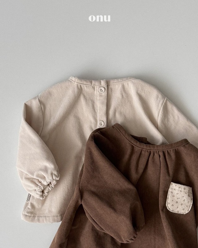 予約⌇onu/ Fleece-lined corduroy blouse