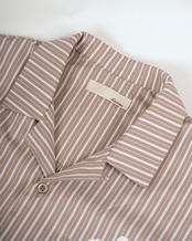 【#Re:room】BIG FLOWER PRINT STRIPE SHIRTS［RES126］