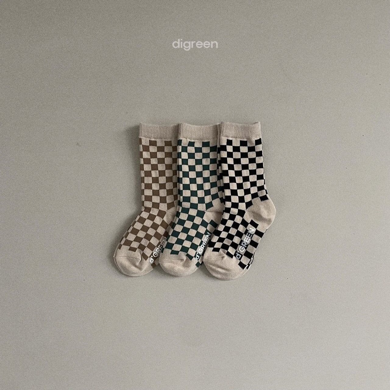 【予約】digreen Checkerboard socks set