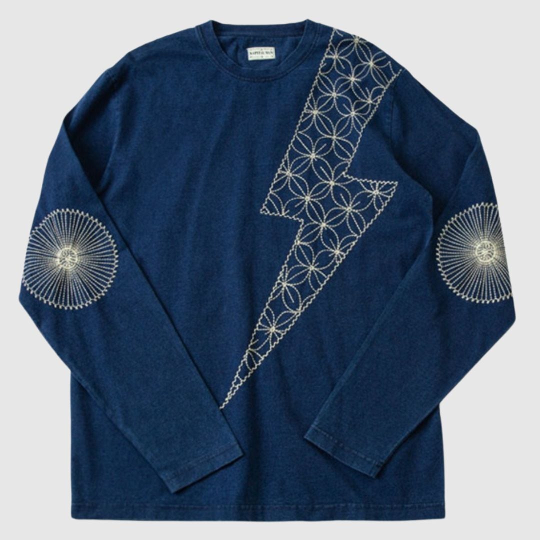 レトロ刺繍Tシャツ H2552