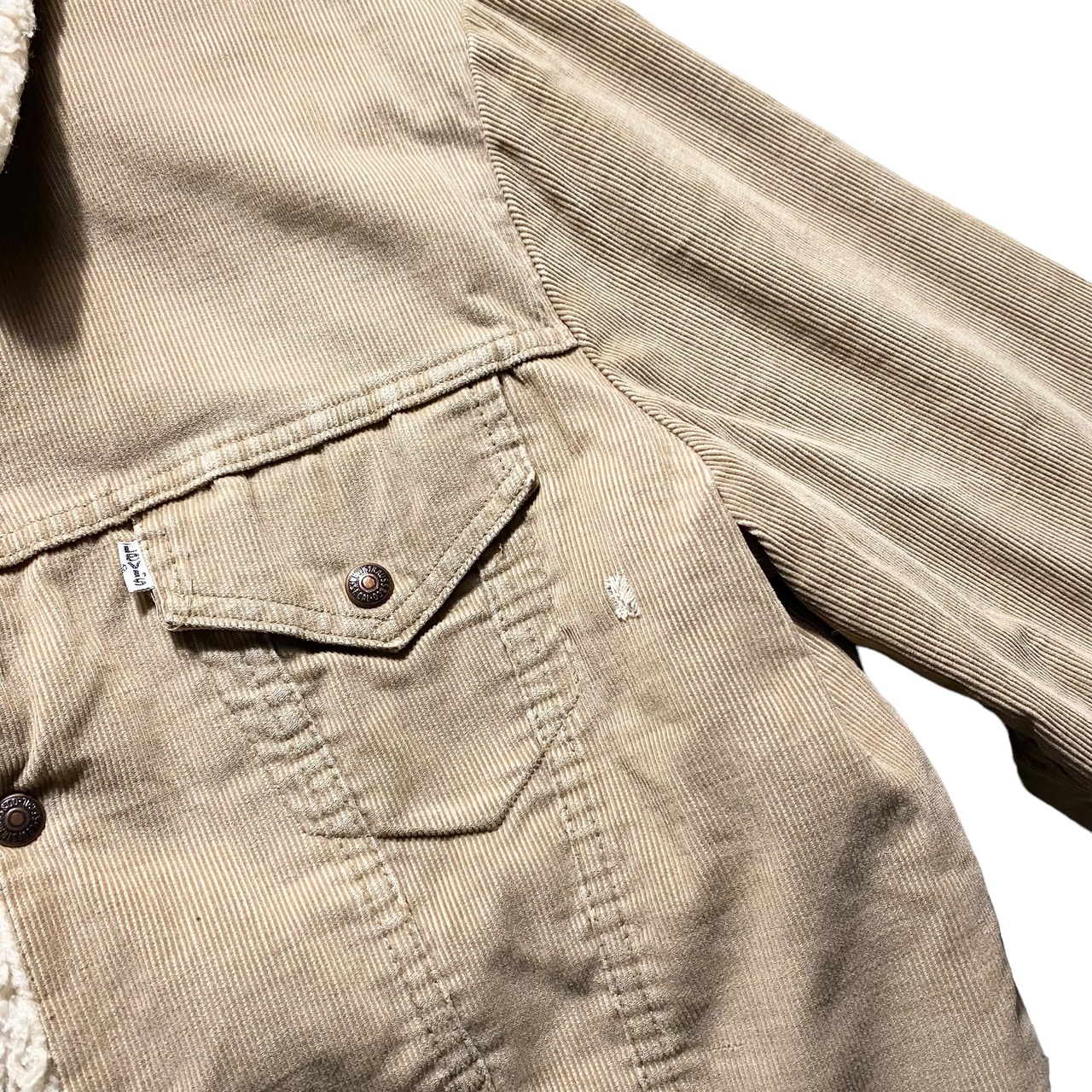 vintage 1980’s LEVI’S 70506 corduroy boa jacket