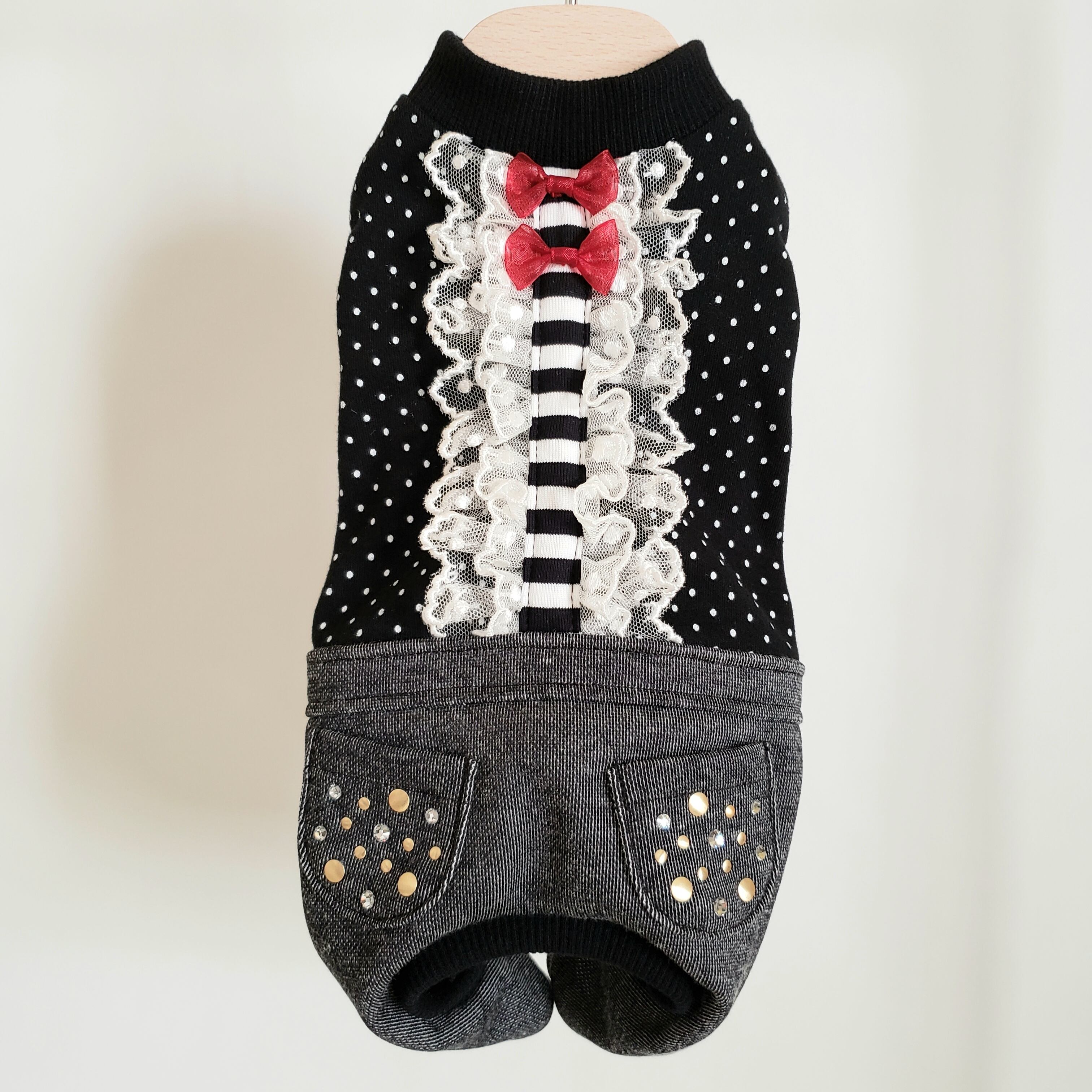 フリルドットカバーオール