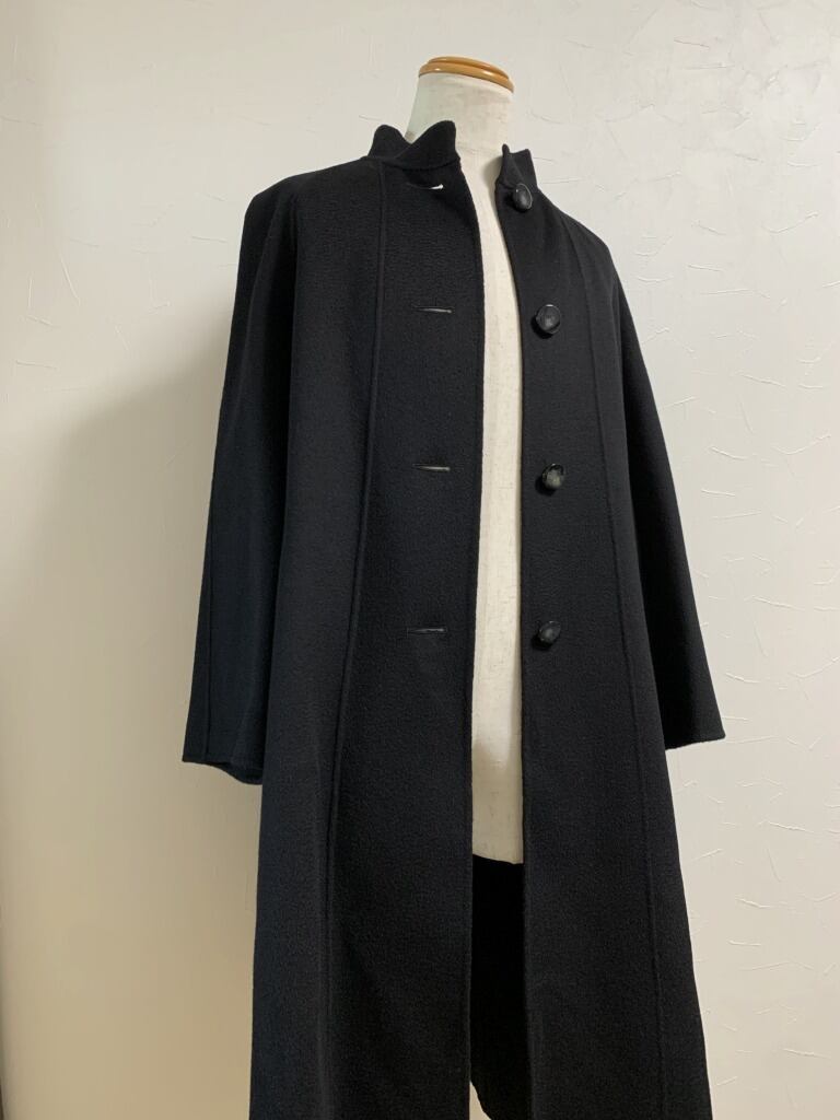 1980～90's Cashmere Stand Collar Long Coat