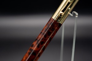 【朱色の銘木】 本花瘤杢 極上 silver FP