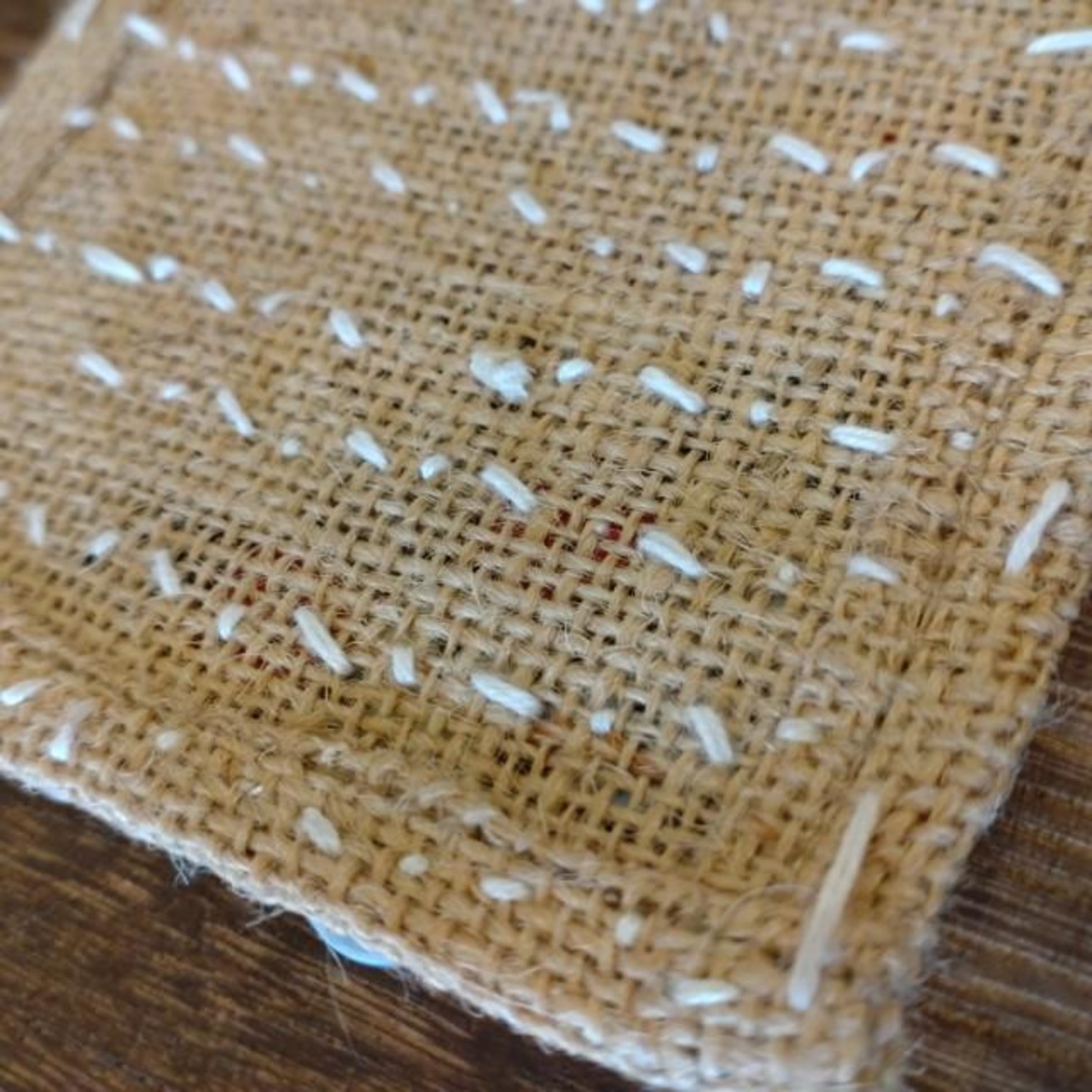 TOPANGA kitchen　ジュートボタンスクエアコースター　　10×10cm　コースター　ジュート　ボタン　カラフル　