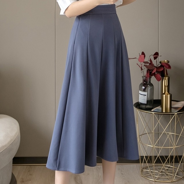ミモレ丈 ハイウエスト Aライン 送料無料 3色 スカート カジュアル フレア ハイウエスト ハイライズ ミモレ丈 かわいい 大人可愛い きれいめ シンプル カジュアル 大人 上品 おしゃれ お洒落 大人可愛い 大人女子 ラブリー キュート ガーリー 抜け感 青 ブルー 10代 20代 30代 レディース 女性用 無地 学生 通学 デート お出かけ 公園デビュー 休日 着回し 普段使い 重ね着 韓国 韓国系 オルチャン ファッション コーデ スタイル モテ