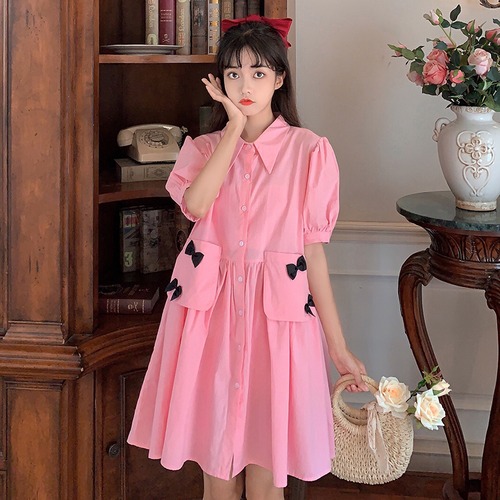 ✞ スカート ♥カワイイ♥ポケットリボンスリーブシャツブラウス ステッチ ✞ゴスロリ SM ミリ 甘ロリ クラロリ 和ロリ エレガント 黒ロリ 姫ロリ 華ロリ BB-BB2760135