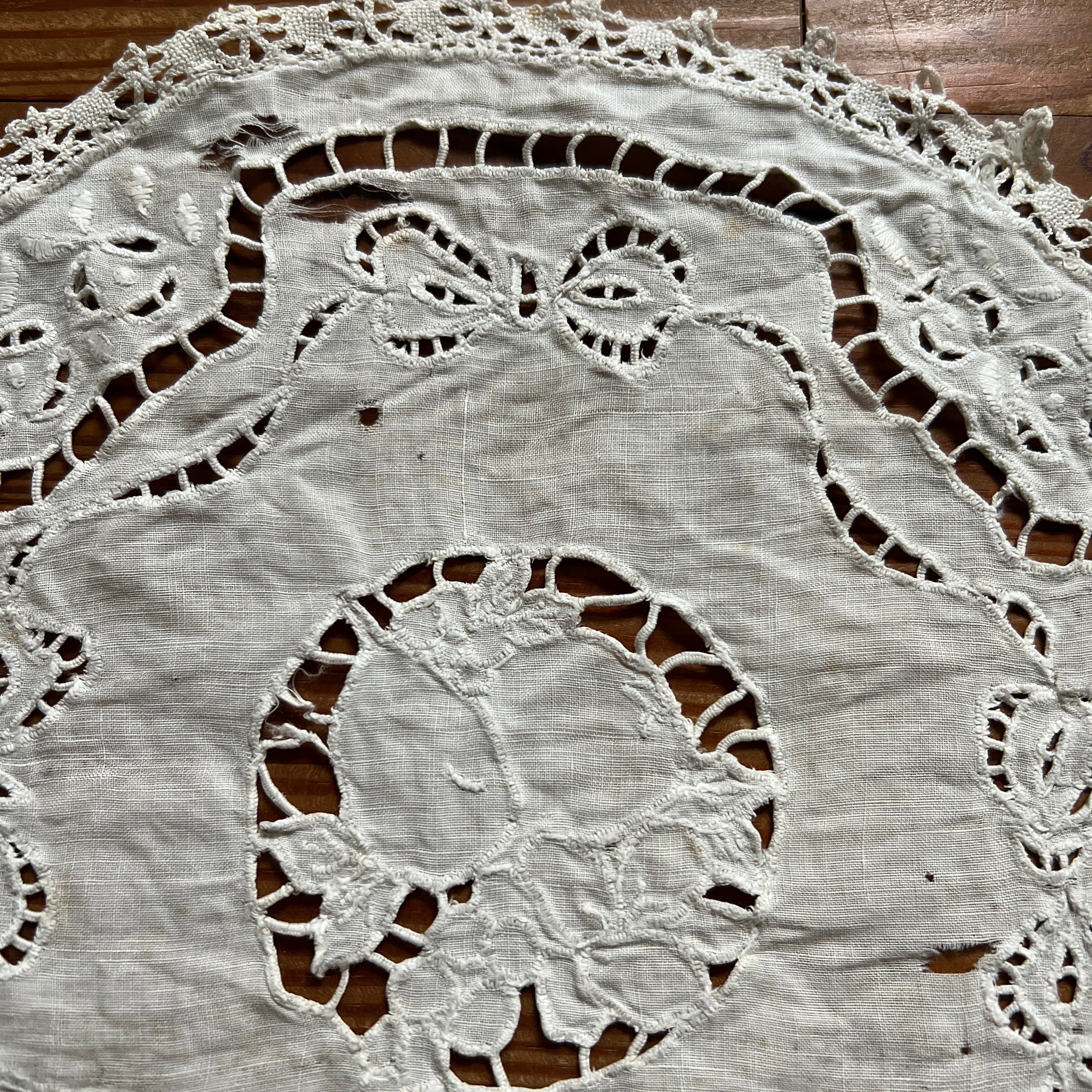 古いレース(F)ドイリー フランスアンティーク ヴィンテージ