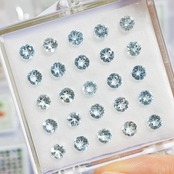 【超プチプラ!】スカイブルートパーズ ラウンドファセットカット5mm