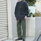 fade black corduroy shirt