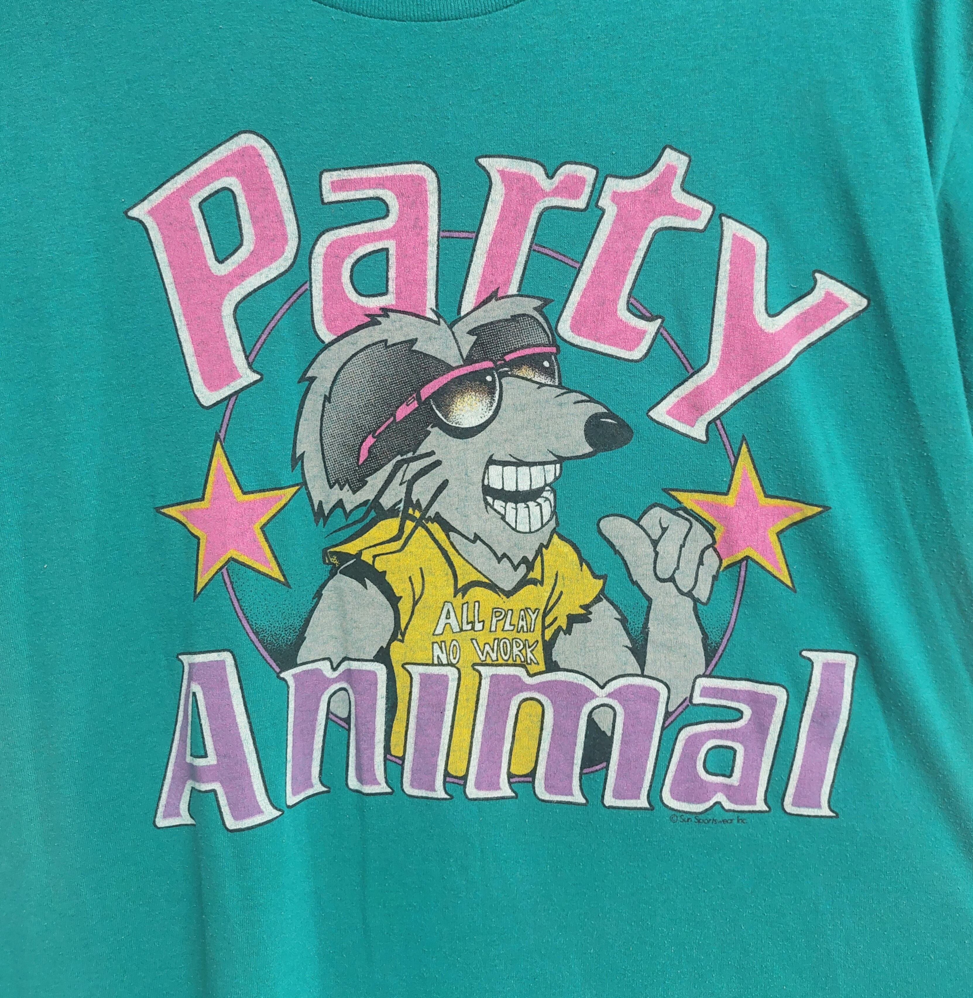 80's USA製 “Party Animal” ヴィンテージTシャツ XL 90's～80's USA製 Party Animal Tシャツ XLサイズ | 古着屋LIBERTY