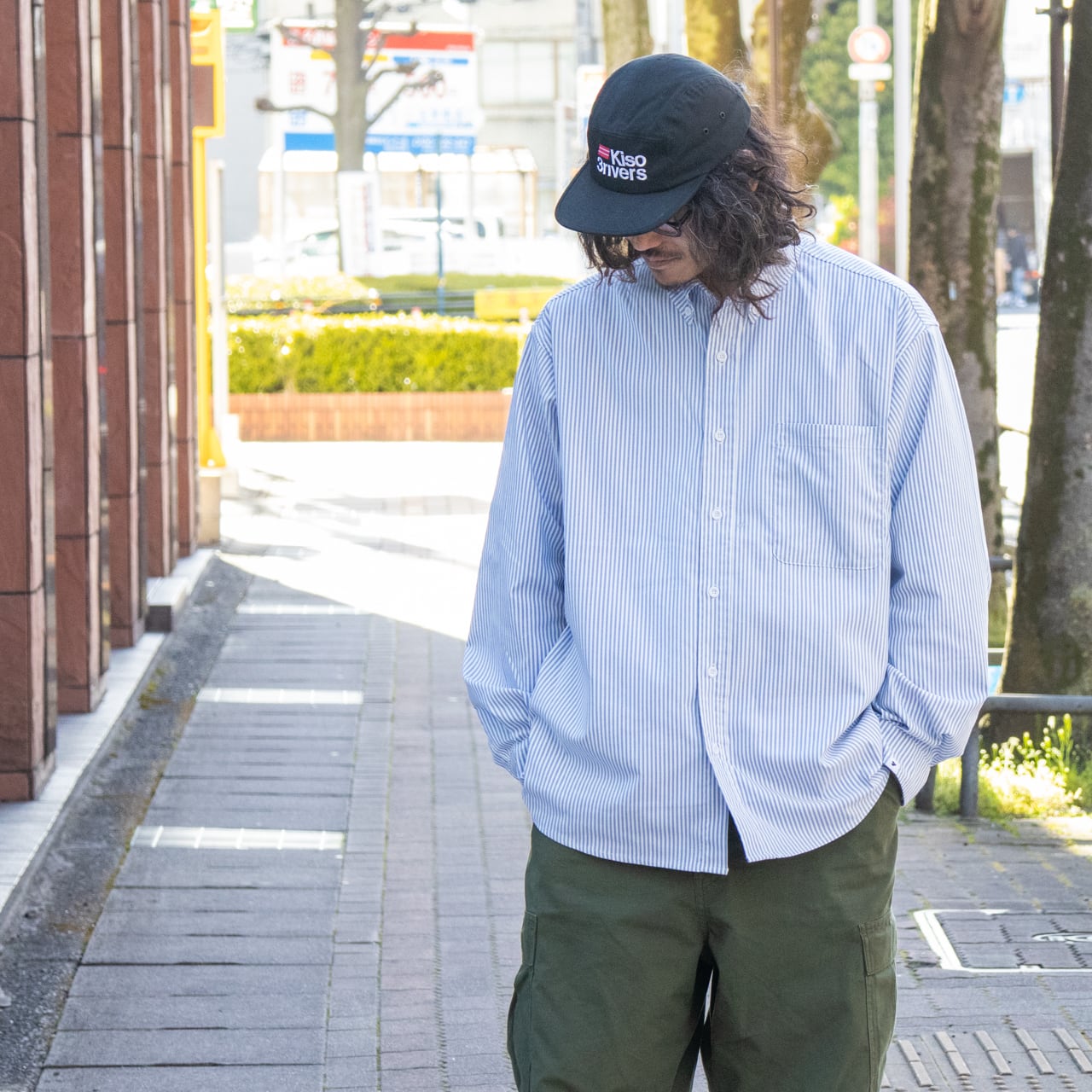 HIKE&BIKE CAVE BIG SHIRT / STRIPE / PAPERSKY WEAR / | PEPS