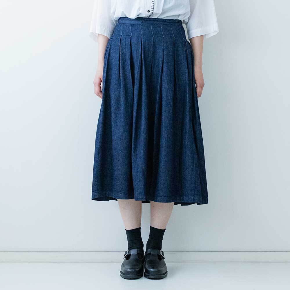 GRANDMA MAMA DAUGHTER デニムプリーツスカート | LASQ store | ラスク