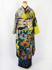 【受注商品】Rumi Rock振袖 古九谷　[ A890]