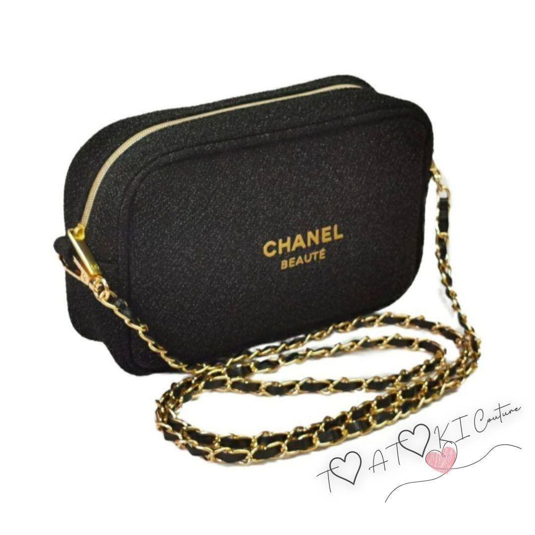 ノベルティ】New✨️♡CHANEL♡ ブラックチェーンウォレット | T♡AT