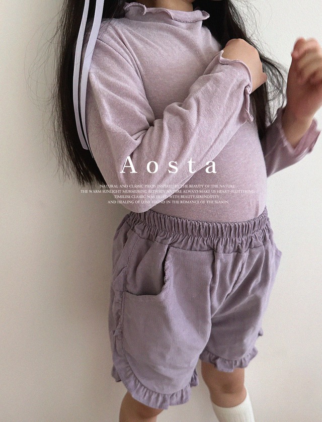 《秋ご予約》soft t-shirt  ★ ｜ご予約 秋 aosta アオスタ blouse ブラウス shirt シャツ 女の子 男の子 ベビー