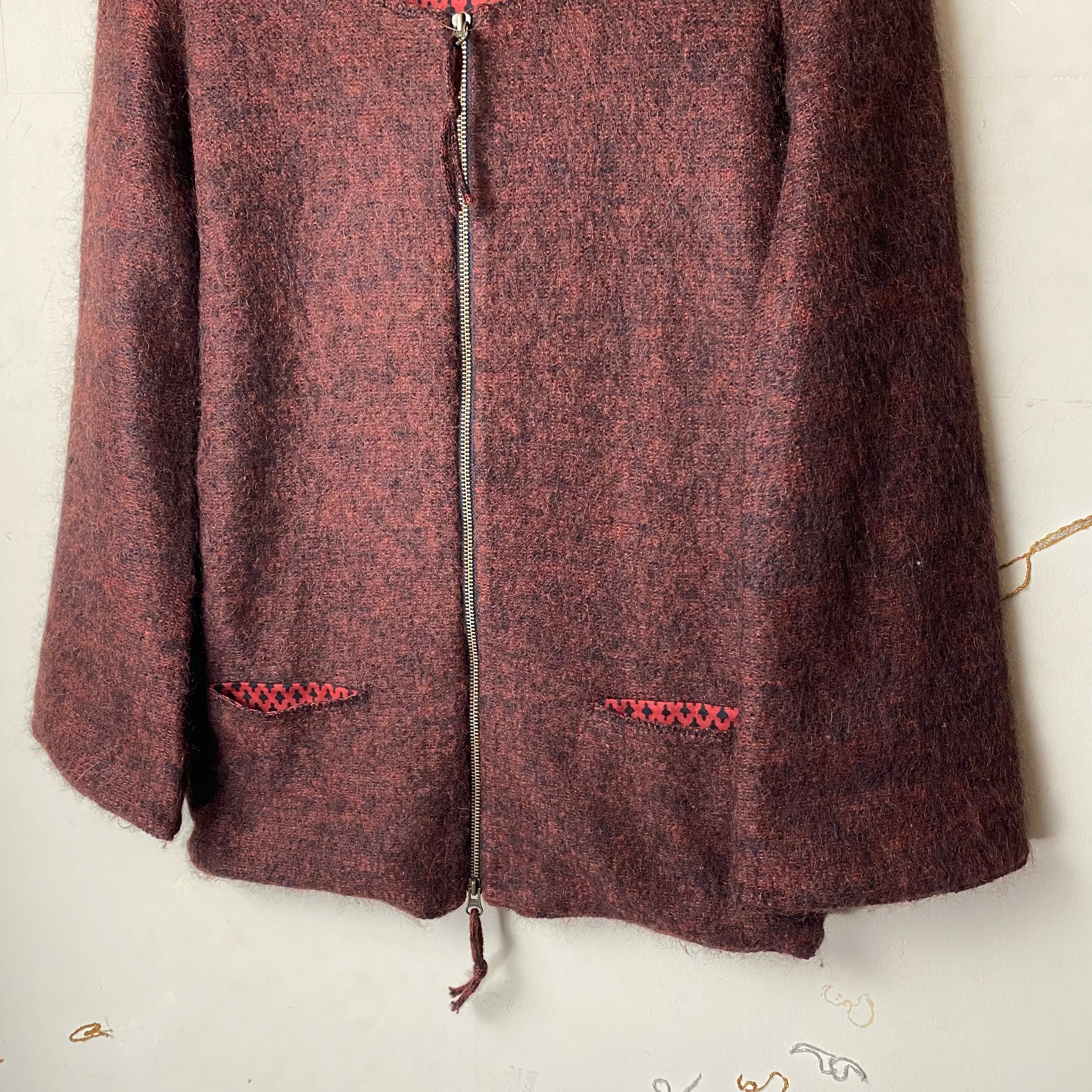 JEAN PAUL GAULTIER FEMME zip-up mohair knit jacket | NOIR ONLINE JEAN PAUL GAULTIER FEMME zip-up mohair knit jacket | NOIR ONLINE
