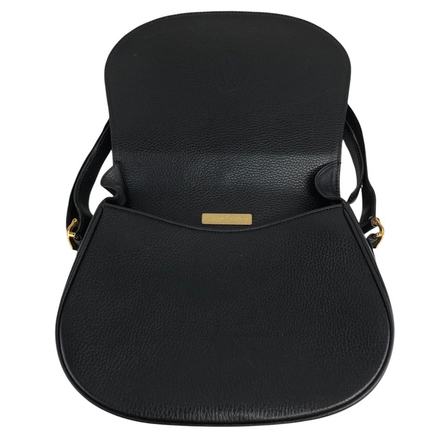 Cartier カルティエ ショルダーバッグ ブラック レザー vintage ヴィンテージ オールド nucjig