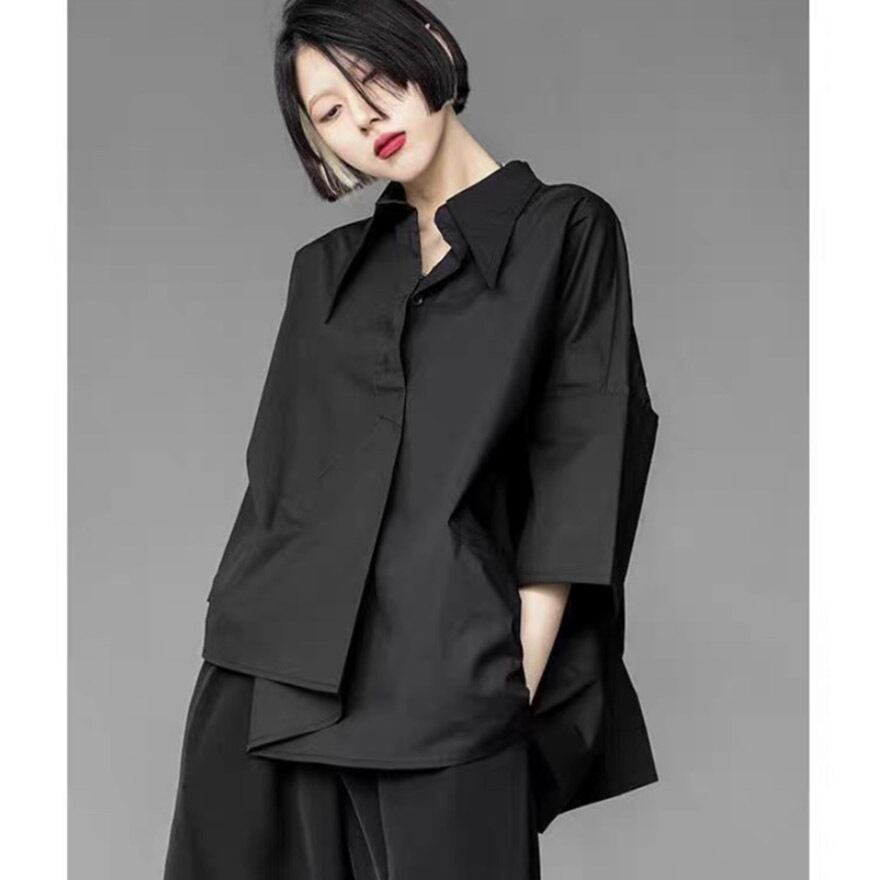 パンク 地雷系 半袖シャツ デザインシャツ 中華系ファッション 30代ファッション 夏服