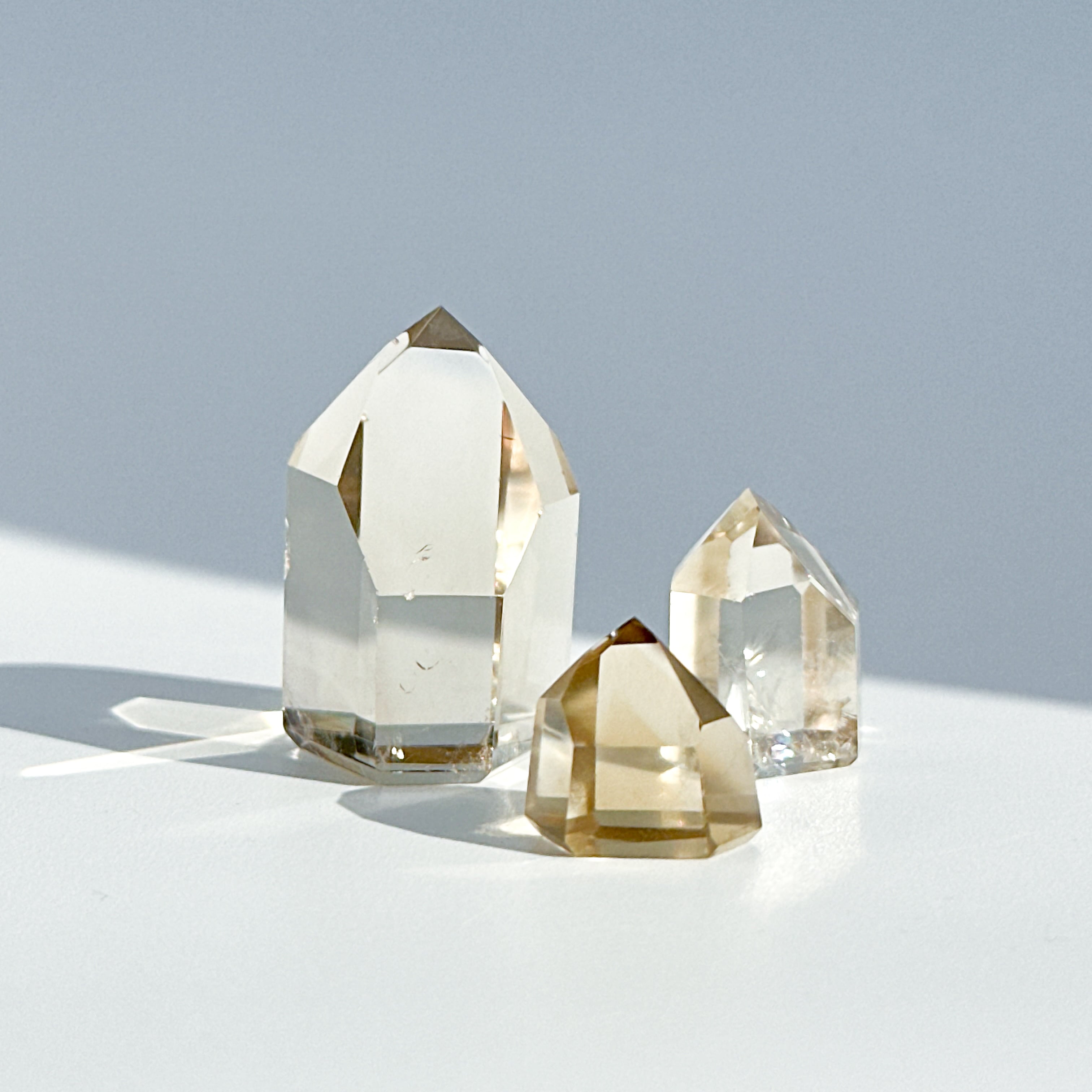シトリン(黄水晶) タワー3個set 03◇ Citrine ◇ 天然石・鉱物・パワーストーン