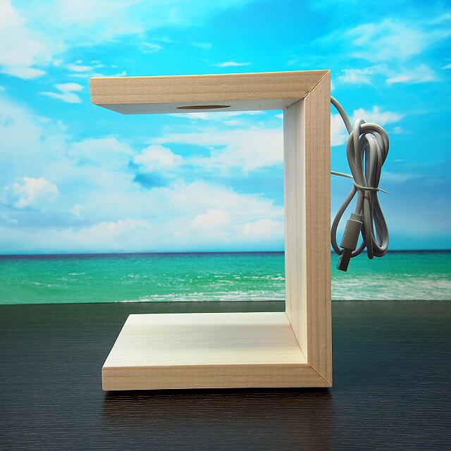 LED照明付き檜スタンド（苔テラリウム専用）ナチュラル | 工房・津軽moss